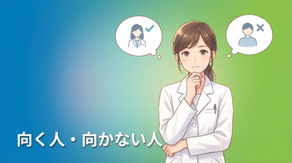 向き不向きを分析する薬剤師