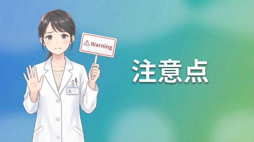 注意点を説明する薬剤師