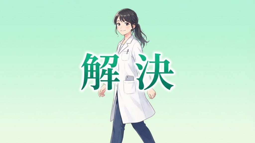 明るく歩き出す薬剤師