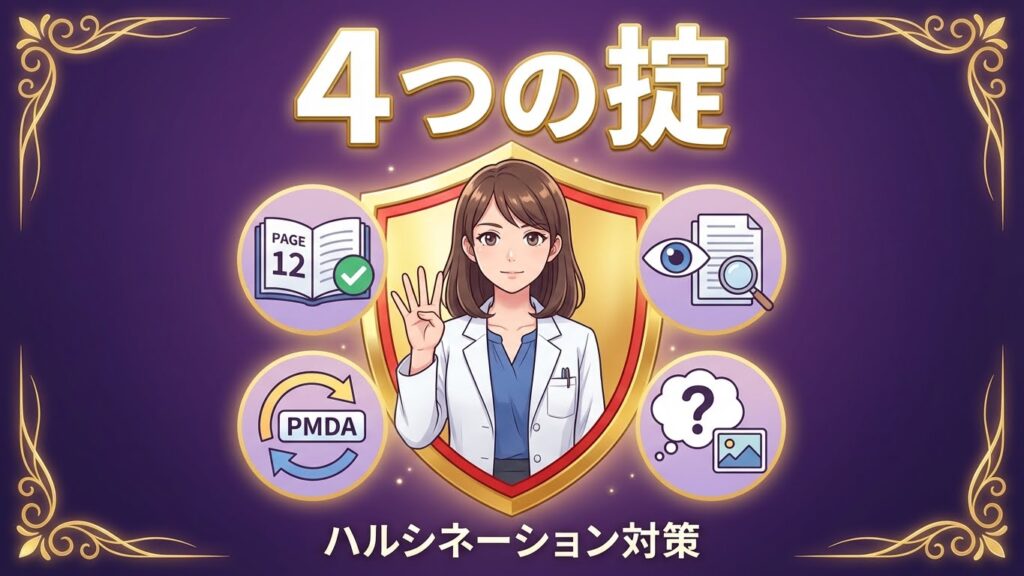 ハルシネーション対策4つの掟のバッジ