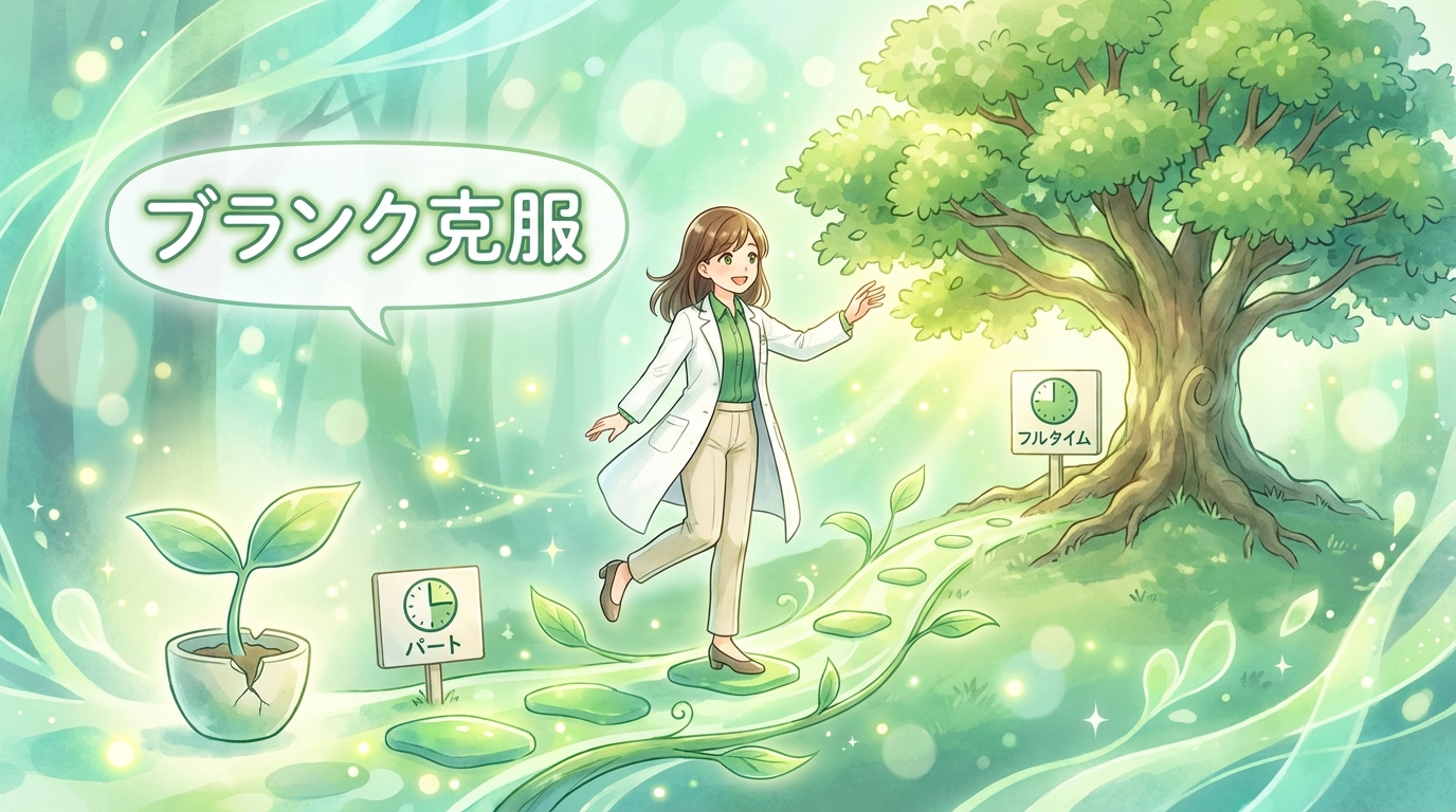 ブランクからの復帰ステップを描いたイラスト