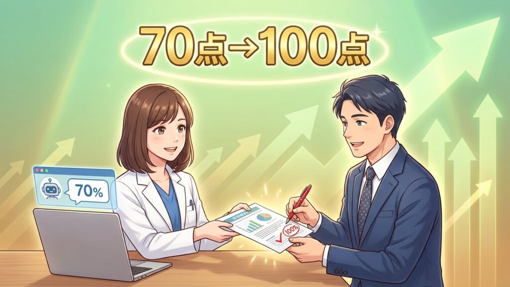 AIで土台を作りプロが仕上げる